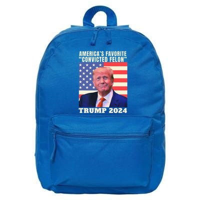 Trump 2024 Americas Favorite Convicted Felon 16 in Basic Backpack