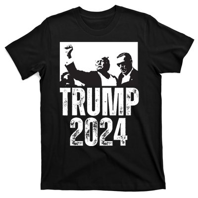 Trump 2024 Bulletproof Teflon Don Rally Shooting Fist Pump T-Shirt