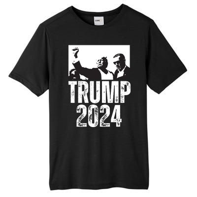 Trump 2024 Bulletproof Teflon Don Rally Shooting Fist Pump Tall Fusion ChromaSoft Performance T-Shirt