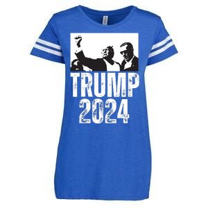 Trump 2024 Bulletproof Teflon Don Rally Shooting Fist Pump Enza Ladies Jersey Football T-Shirt