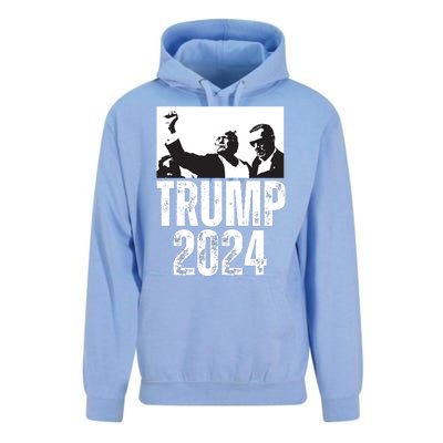 Trump 2024 Bulletproof Teflon Don Rally Shooting Fist Pump Unisex Surf Hoodie