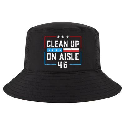 Trump 2024 Back America Clean Up On Aisle 46 Anti Joe Biden Cool Comfort Performance Bucket Hat