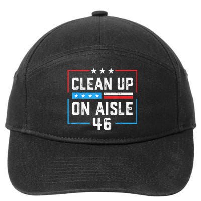 Trump 2024 Back America Clean Up On Aisle 46 Anti Joe Biden 7-Panel Snapback Hat