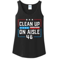 Trump 2024 Back America Clean Up On Aisle 46 Anti Joe Biden Ladies Essential Tank