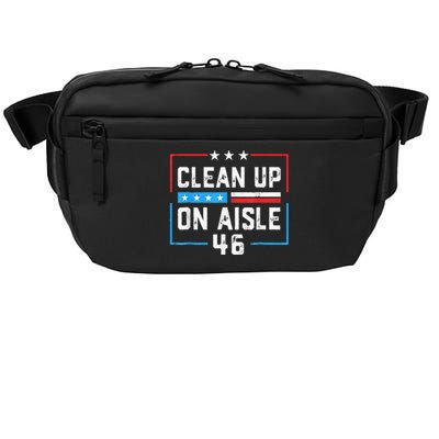 Trump 2024 Back America Clean Up On Aisle 46 Anti Joe Biden Crossbody Pack