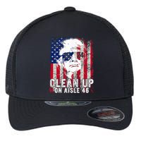 Trump 2024 Back America Clean Up On Aisle 46 Anti Joe Biden Flexfit Unipanel Trucker Cap