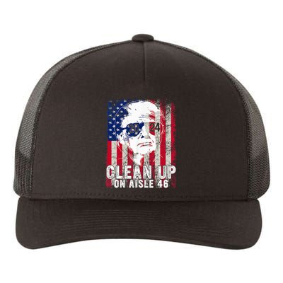 Trump 2024 Back America Clean Up On Aisle 46 Anti Joe Biden Yupoong Adult 5-Panel Trucker Hat