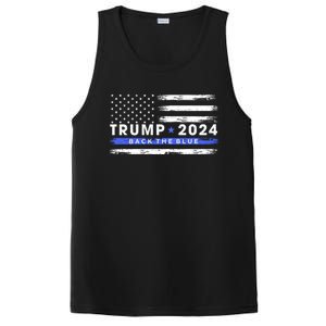 Trump 2024 Back The Blue Thin Gift PosiCharge Competitor Tank