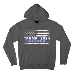 Trump 2024 Back The Blue Thin Gift Hoodie