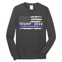 Trump 2024 Back The Blue Thin Gift Long Sleeve Shirt