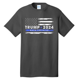 Trump 2024 Back The Blue Thin Gift Tall T-Shirt