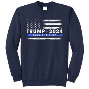 Trump 2024 Back The Blue Thin Gift Sweatshirt