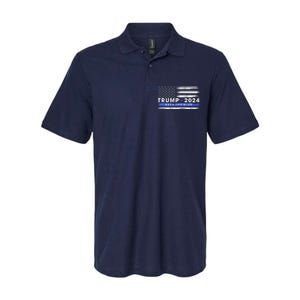 Trump 2024 Back The Blue Thin Gift Softstyle Adult Sport Polo