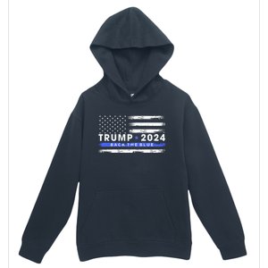 Trump 2024 Back The Blue Thin Gift Urban Pullover Hoodie