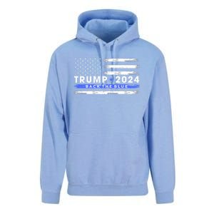 Trump 2024 Back The Blue Thin Gift Unisex Surf Hoodie