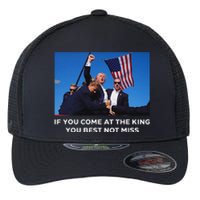 Trump 2024 Best Not Miss King Bold Design Flexfit Unipanel Trucker Cap