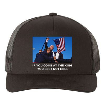 Trump 2024 Best Not Miss King Bold Design Yupoong Adult 5-Panel Trucker Hat