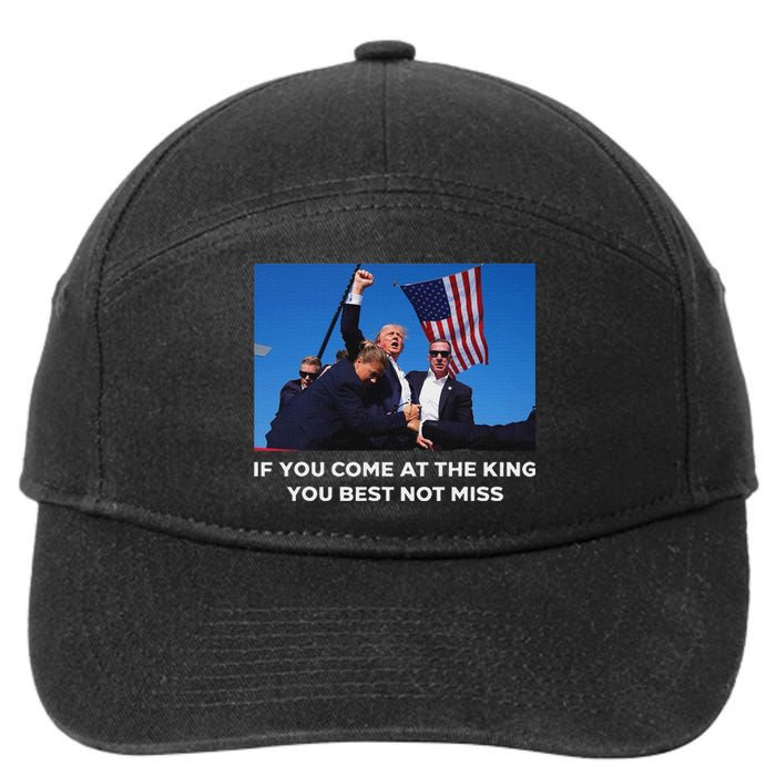 Trump 2024 Best Not Miss King Bold Design 7-Panel Snapback Hat