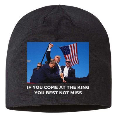 Trump 2024 Best Not Miss King Bold Design Sustainable Beanie