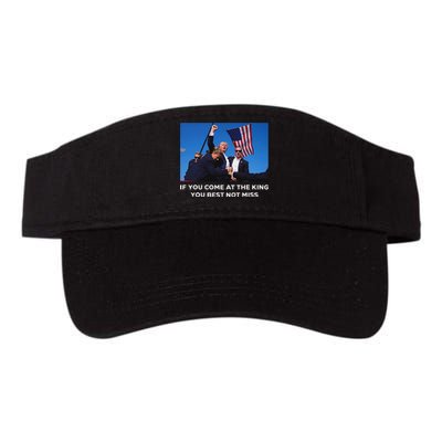 Trump 2024 Best Not Miss King Bold Design Valucap Bio-Washed Visor