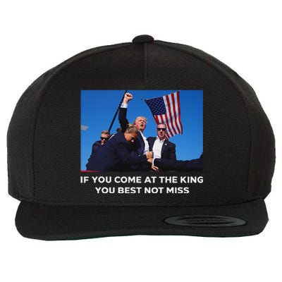 Trump 2024 Best Not Miss King Bold Design Wool Snapback Cap