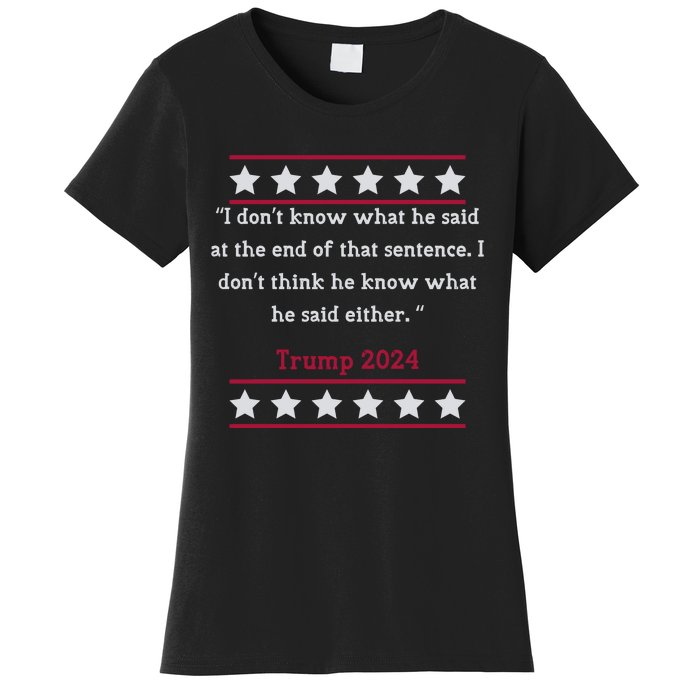 Trump 2024 Biden Trump Maga Patriotic Women's T-Shirt