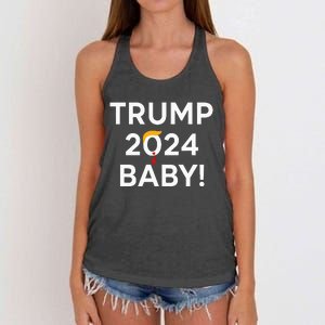 Trump 2024 Baby Women's Knotted Racerback Tank