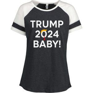 Trump 2024 Baby Enza Ladies Jersey Colorblock Tee