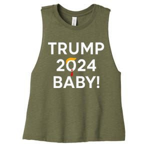 Trump 2024 Baby Women's Racerback Cropped Tank