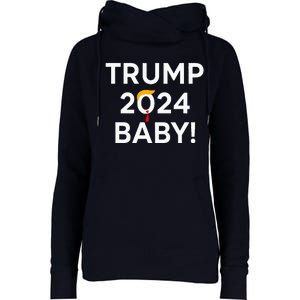 Trump 2024 Baby Womens Funnel Neck Pullover Hood