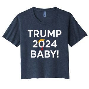 Trump 2024 Baby Women's Crop Top Tee