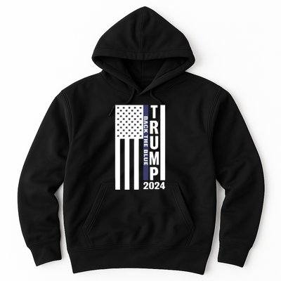 Trump 2024 Back The Blue Trump Supporter Hoodie