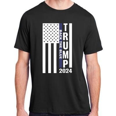 Trump 2024 Back The Blue Trump Supporter Adult ChromaSoft Performance T-Shirt