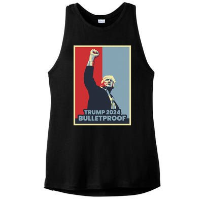 Trump 2024 Bulletproof Ladies PosiCharge Tri-Blend Wicking Tank