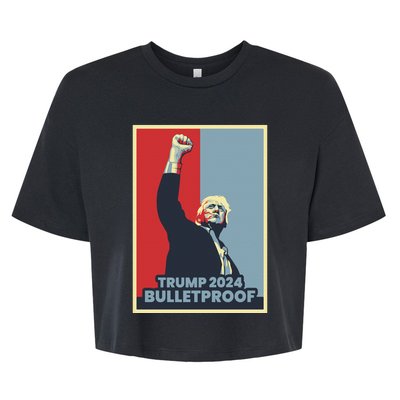 Trump 2024 Bulletproof Bella+Canvas Jersey Crop Tee