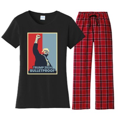 Trump 2024 Bulletproof Women's Flannel Pajama Set