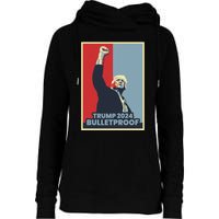 Trump 2024 Bulletproof Womens Funnel Neck Pullover Hood