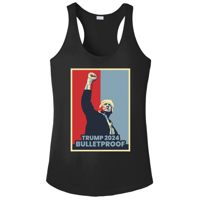 Trump 2024 Bulletproof Ladies PosiCharge Competitor Racerback Tank