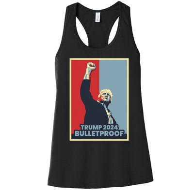 Trump 2024 Bulletproof Women's Racerback Tank