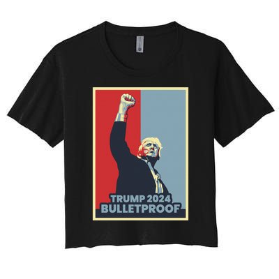 Trump 2024 Bulletproof Women's Crop Top Tee