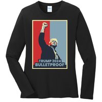 Trump 2024 Bulletproof Ladies Long Sleeve Shirt