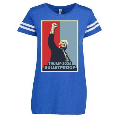 Trump 2024 Bulletproof Enza Ladies Jersey Football T-Shirt