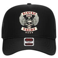 Trump 2020 Bikers For Trump High Crown Mesh Back Trucker Hat