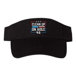 Trump 2024 Back America Clean Up On Aisle 46 Anti Joe Biden Valucap Bio-Washed Visor