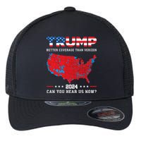 Trump 2024 Better Coverage Than Verizon Can You Hear Us Now Flexfit Unipanel Trucker Cap