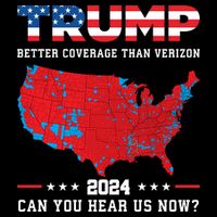 Trump 2024 Better Coverage Than Verizon Can You Hear Us Now Metallic Star Ornament