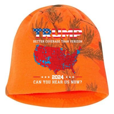 Trump 2024 Better Coverage Than Verizon Can You Hear Us Now Kati - Camo Knit Beanie