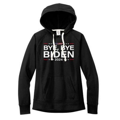 Trump 2024 Bye Bye Biden Dropped Out Election Funny Women's Fleece Hoodie