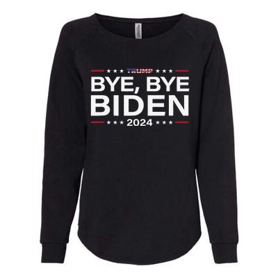 Trump 2024 Bye Bye Biden Dropped Out Election Funny Womens California Wash Sweatshirt