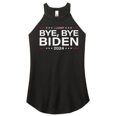 Trump 2024 Bye Bye Biden Dropped Out Election Funny Women’s Perfect Tri Rocker Tank